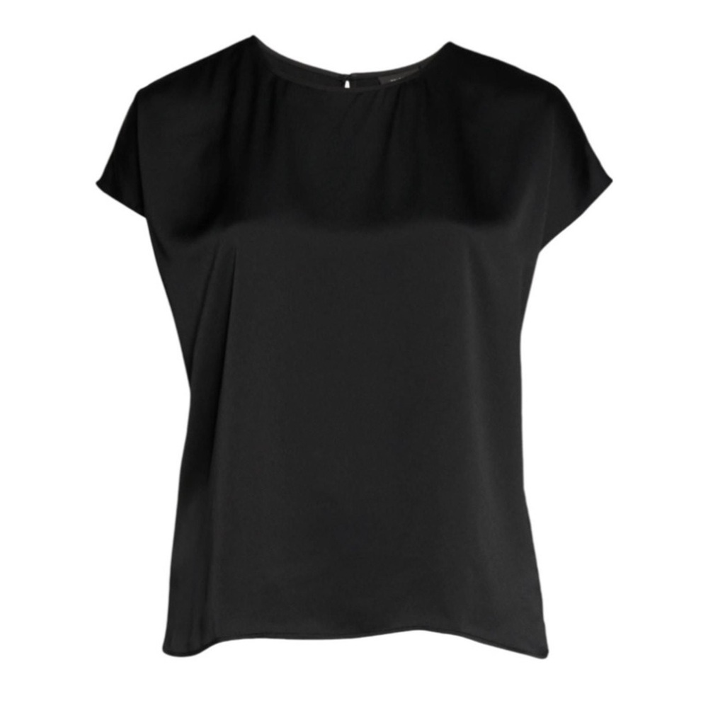 Halogen Black Cap Sleeve Blouse XXL Nordstrom | Workwear Minimalist Basic